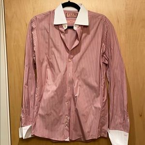 Stylish Thomas Pink slim fit button up dress shirt